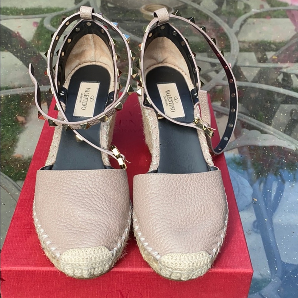 Rock stud double wedge Valentino shoe